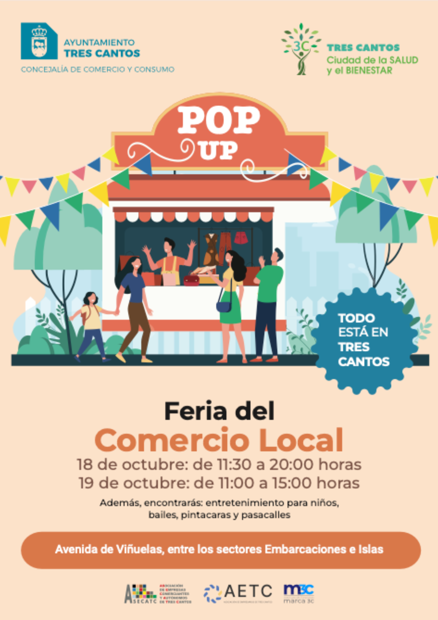 Feria del comercio dias 18 y 19 de octubre en Tres Cantos